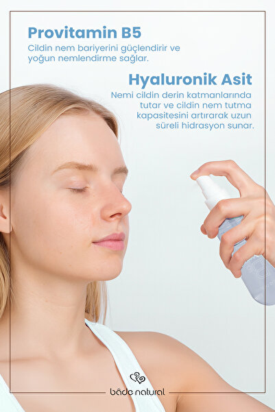 Bade Natural Vitamist Provitamin B5 & Hyaluronik Asit Yüz Spreyi 100 ml