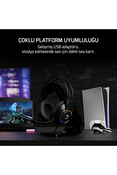 GamePower Voldon Siyah 7.1 Surround Rainbow Gaming Kulaklık