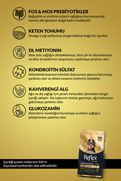 Reflex Plus Yorkshire Terrier Hipoalerjenik Yavru Köpek Maması 1,5 Kg
