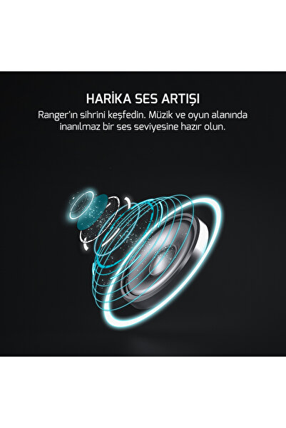GamePower Ranger Siyah 7.1 Surround RGB Gaming Kulaklık