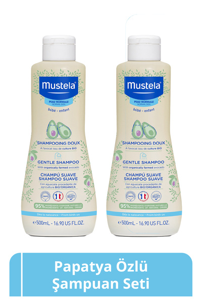 Mustela Gentle Shampoo Papatya Özlü Bebek Şampuanı 500 ml 2 ADET