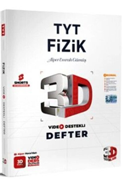 3D Yayınları 3d Tyt Video Destekli Fizik Defter Vdd 2024.