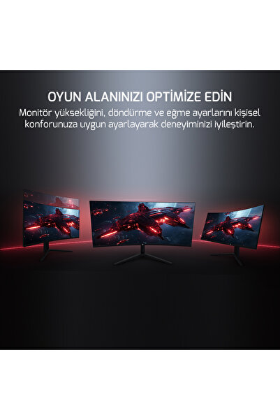 GamePower WQ34 34'' 1ms 180Hz Curved 2K UWQHD 3440*1440 Pivot 21:9 Gaming Monitör (Sıfır Ölü Piksel