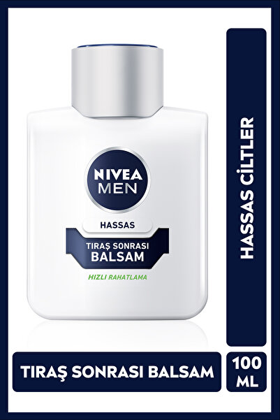NIVEA MEN Erkek Tıraş Sonrası Balsam 100ml, Hassas Ciltlere Özel Hızlı Rahatlatma, Konforlu Tıraş Deneyimi