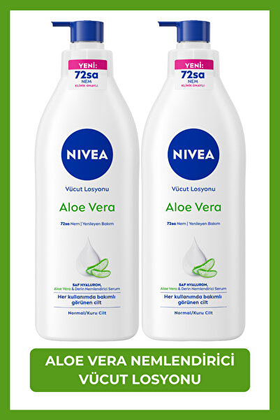 NIVEA Aloe Vera Nemlendirici Vücut Losyonu 400 ml,72 Saat Nemlendirici,Normal...