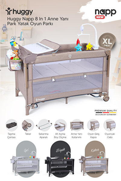Huggy Napp 6 In 1 Anne Yani Park Yatak Oyun Parkı ve Yatak 70X120 XL