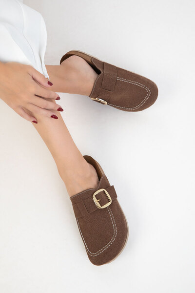 SOHO Kahve Süet Kadın Terlik 20894