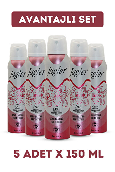 Jagler Classic Kadın Deodorant ( 5 Adet X 150 ml )