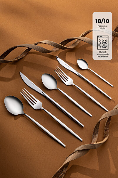 Emsan Alya 84 Parça 12 Kişilik Çatal Kaşık Bıçak Takımı Lüks Kutulu