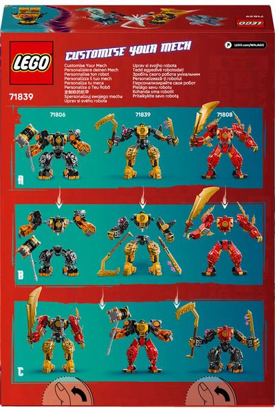 LEGO ® NINJAGO® Arin’in Spinjitzu Savaş Robotu 71839- 7+ Çocuklar için Yaratıcı Oyuncak Yapım Seti (213P)