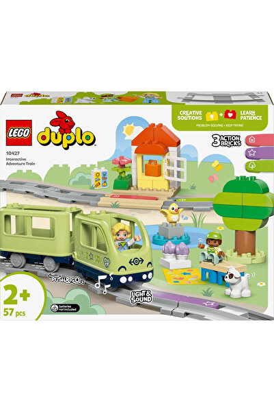 LEGO ® DUPLO® Kasabası İnteraktif Macera Treni 10427 - 2+ Çocuklar için Eğitici Oyuncak Yapım Seti (57P)
