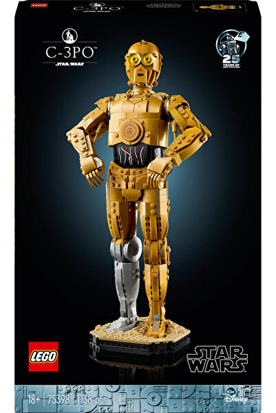 LEGO ® مجموعة بناء إبداعية من ستار وورز C-3PO 75398 للبالغين (1138 قطعة)