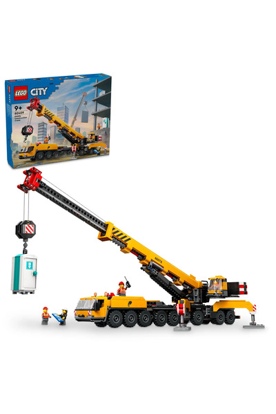 LEGO ®   مجموعة بناء رافعة البناء المتنقلة باللون الأصفر من سيتي 60409 للأطفال بعمر 9 سنوات فما فوق (1116 قطعة)