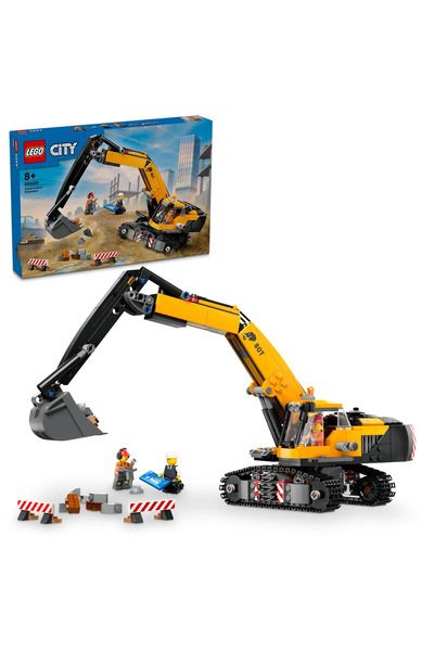 LEGO ® City Yellow Construction Excavator 60420 Digger Building Set for 8+ Year Old Kids (633 Pieces)