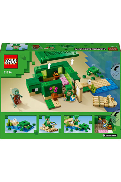 LEGO ® Minecraft® Kaplumbağa Plaj Evi 21254 - 7+ Çocuklar için Yaratıcı Oyuncak Yapım Seti (234P)