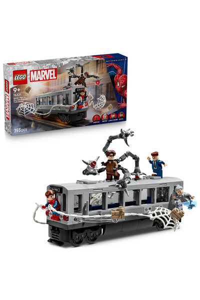 LEGO ®   مجموعة بناء لعبة مارفل سبايدر مان مع الدكتور أوكتوبروس في مشهد المترو 76321 - للأعمار 9 سنوات فما فوق (393 قطعة)