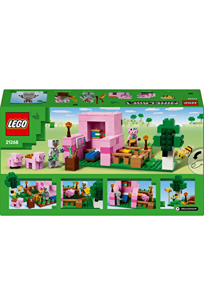 LEGO ® Minecraft® Yavru Domuz Evi 21268 - 7+ Çocuklar için Yaratıcı Oyuncak Yapım Seti (238P)