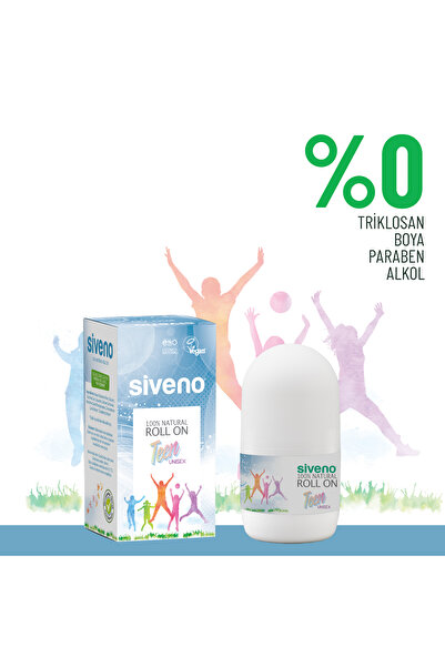 Siveno %100 Doğal Roll On Teen Unısex Deodorant Ter Kokusu Önleyici Bitkisel Lekesiz Vegan 50 ml