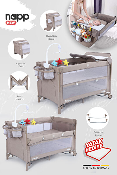 Huggy Napp 6 In 1 Anne Yani Park Yatak Oyun Parkı ve Yatak 70X120 XL