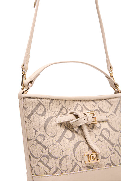 Pierre Cardin Monogram Beige Women's Cross Shoulder Bag 05Po25Y2513