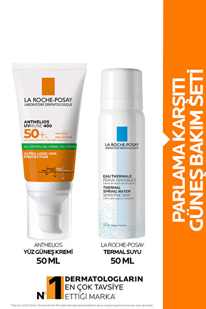 La Roche Posay Parlama Karşıtı Güneş Bakım Seti: Yağlı Ciltler İçinAnthelios Oil Control Gel Cream &Termal Su 50ML