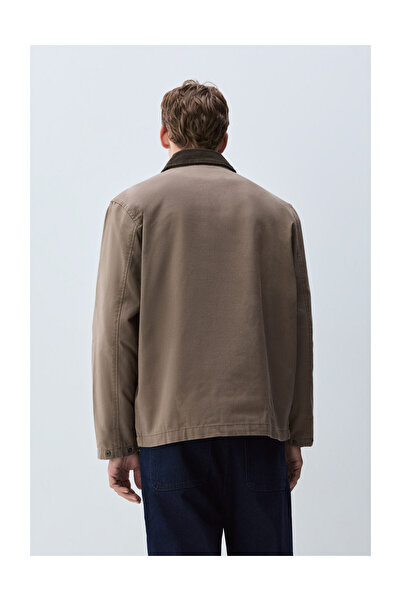 LEFTIES Ανδρικό παλτό με κορδόρι με κολάρο