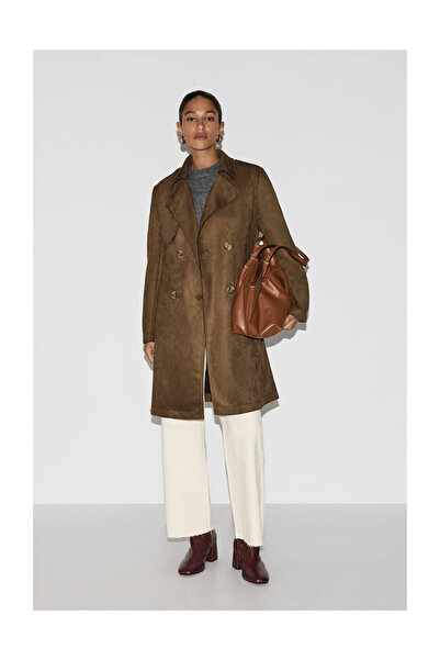 LEFTIES Női művelúr trench kabát