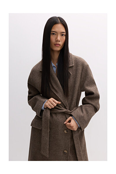 LEFTIES Dámský dlouhý kabát ze syntetické vlny