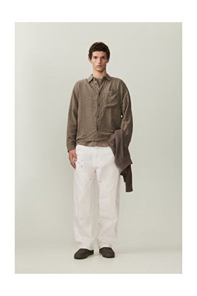 LEFTIES Férfi koptatott hatású kockás ing