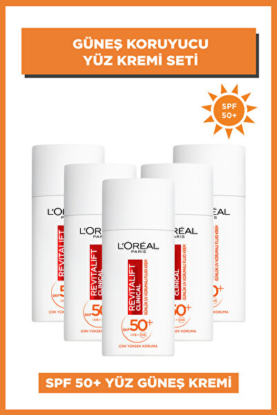 L'Oreal Paris 5'li Revitalift Clinical C Vitaminli Yüz Güneş Kremi 50+ SPF
