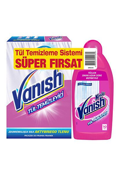 Vanish Tül Temizleyici Set ( Toz 400 gr + Parlatıcı 450 ml )