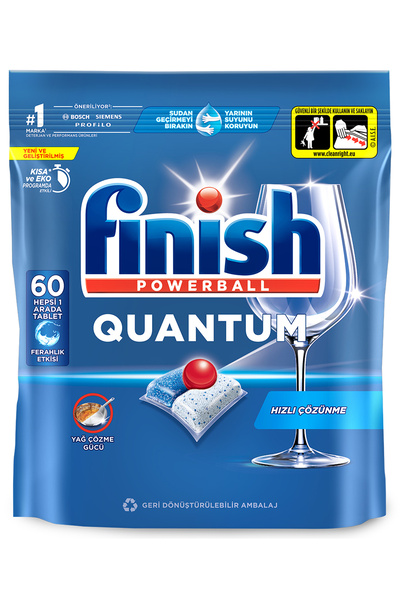 Finish Quantum Hepsi Bir Arada Bulaşık Makinesi Deterjanı Kapsül Tablet 60 Adet