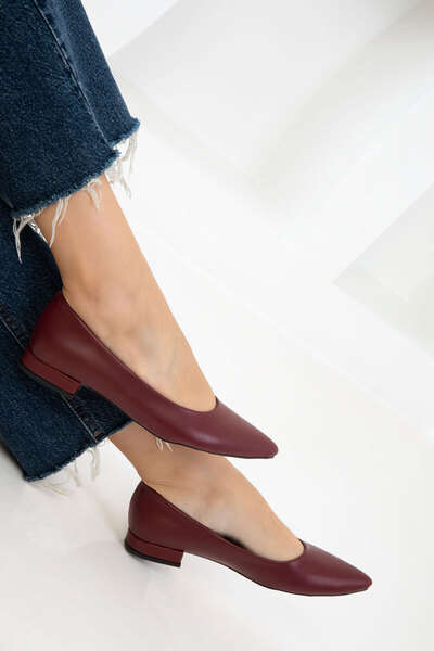 SOHO Burgundy Women's Classic Heeled Shoes 21023