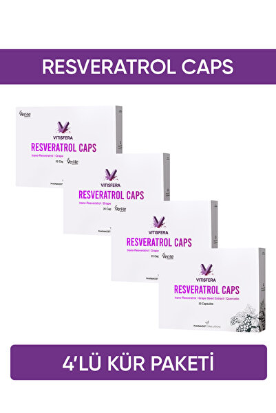Vitisfera Resveratrol Caps Kür Paketi (4 Kutu)