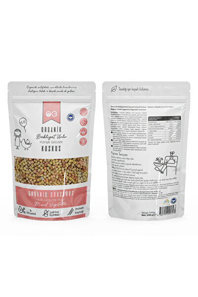 OG natural Organik Karışık Sebzeli Bakliyat Unlu Bebek Kuskus 250gr