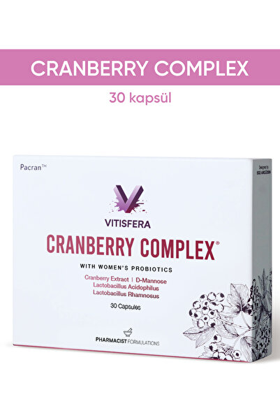 Vitisfera Cranberry Complex 30 Kapsül- Turna Yemişi Ekstresi, D-mannoz, Probiyotik
