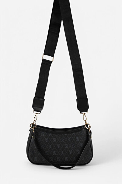 Shift Co Geantă neagră și geantă crossbody Farme Monogram