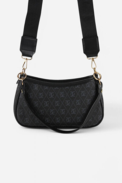 Shift Co Geantă neagră și geantă crossbody Farme Monogram