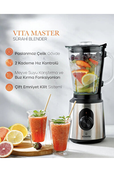 Schafer Vita Master Sürahi Blender İnox