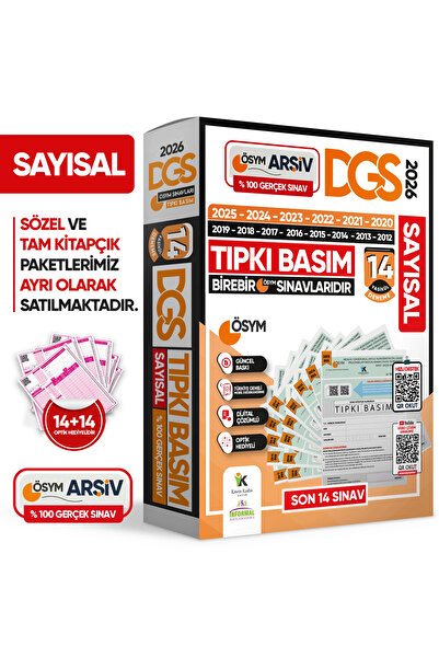 Karakutu Yayınları 2026 DGS SAYISAL (SAY) ÖSYM Çıkmış Soru Tıpkı Basım 14lü Deneme Kitapçığı Türkiye Geneli Çözümlü