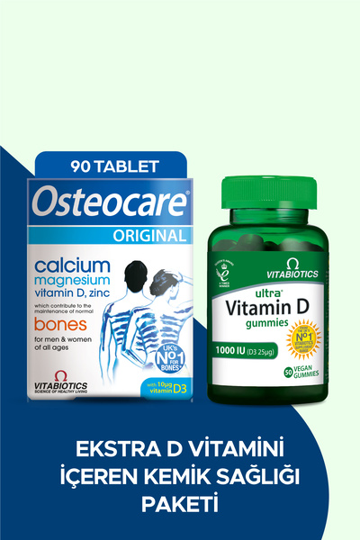 Osteocare Ekstra D Vitamini İçeren Kemik Sağlığı Paketi (90 Tablet)