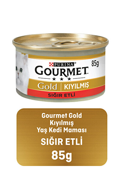 Gourmet Parça Sığır Etli Yetişkin Konserve Kedi Maması 85 Gr