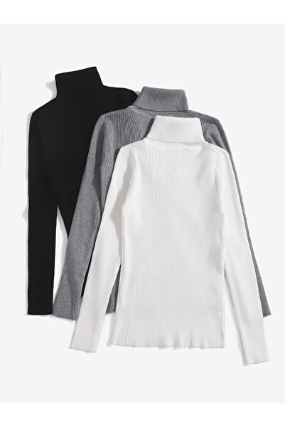 JAKARLI Pulover unisex din bumbac cu gât roscat, înălțat, slimfit