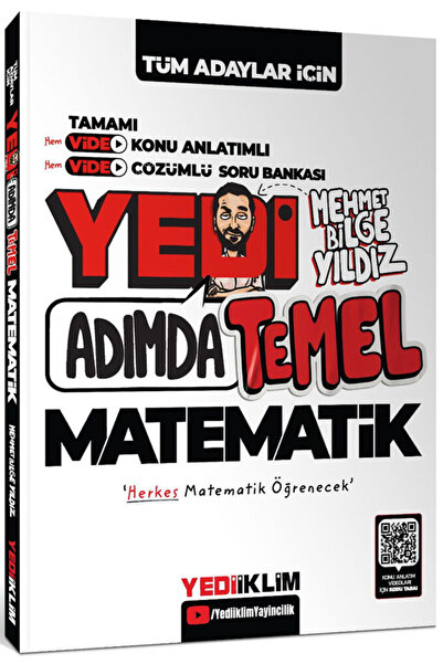 Yediiklim Yayınları Yedi Adımda Problemler ve Temel Matematik Konu Anlatımlı Video Çözümlü Soru Bankası Seti