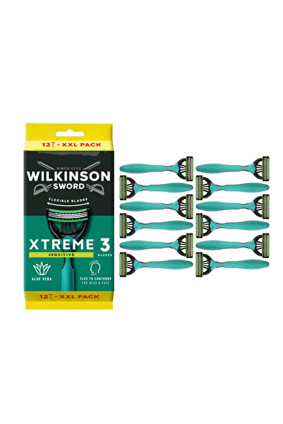 Wilkinson Sword Xtreme 3 Sensitive Razor Blades 12 Pack XXL