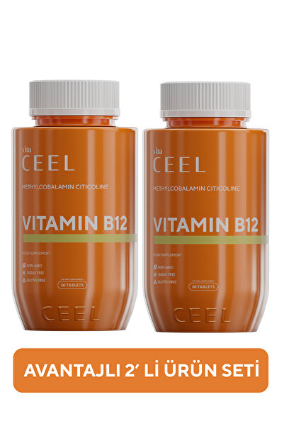 VitaCeel 2'li Vitamin B12 Plus Dil Altı Tablet Metyhcobalamin, Sitikolin 60 Tablet