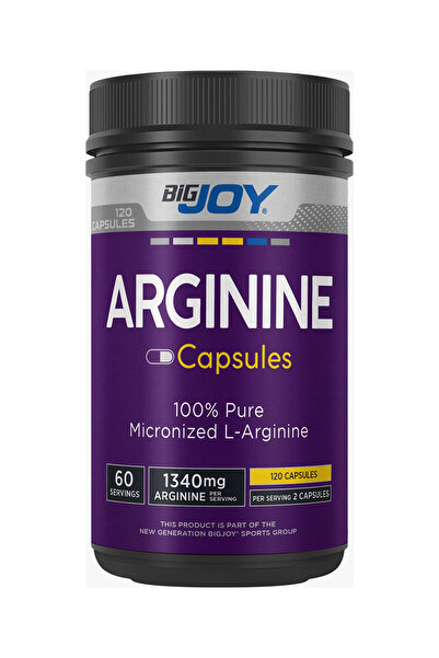 Bigjoy Sports أرجينين 120 كبسولة حمض أميني L-arginine ميكرونيز