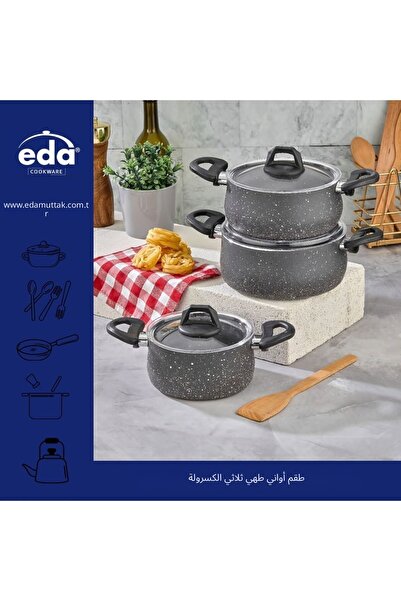 Eda Triple Casserole Pot Set - 16/18/20 Pieces