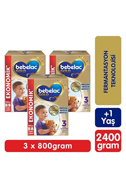 Bebelac Gold 3 Devam Sütü 1 Yaş+ 800 Gr x 3 Adet 2400 Gr