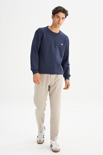 Lee Regular Fit Normal Kesim %100 Pamuk Bisiklet Yaka Şardonlu Sweatshirt